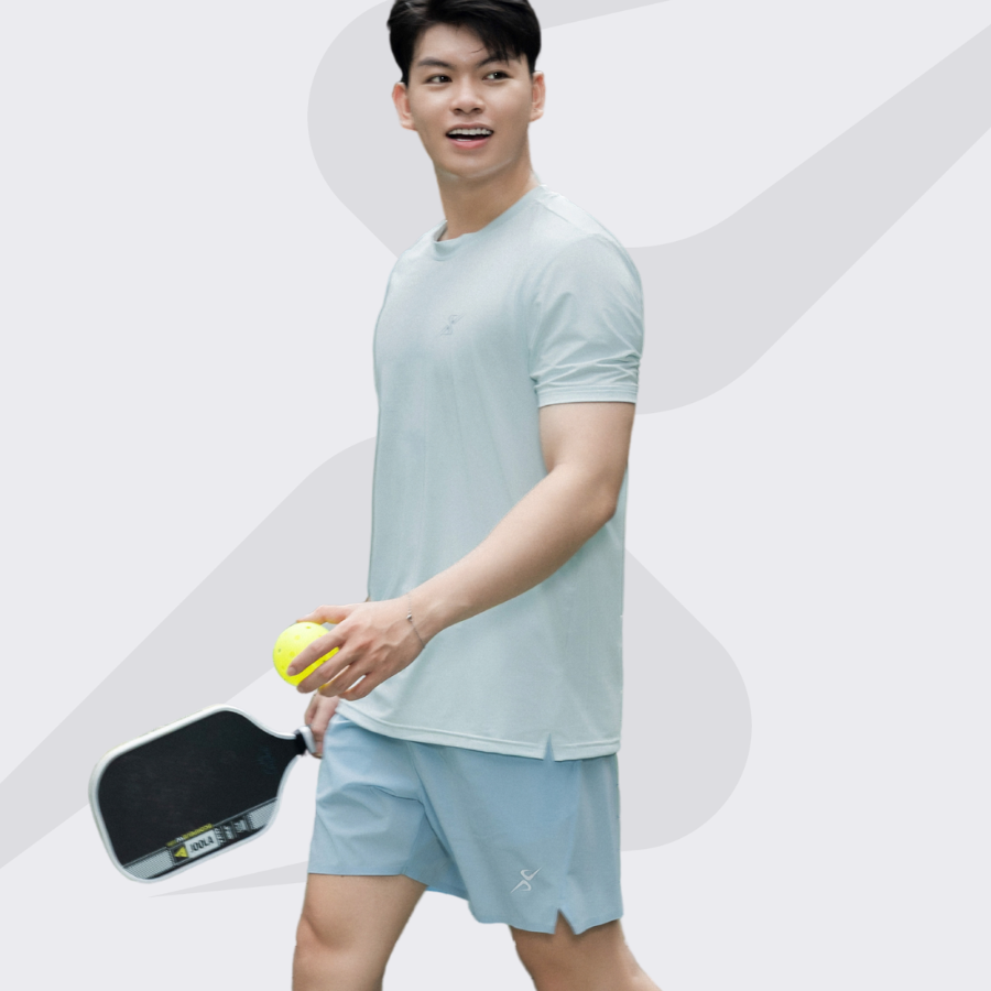 Áo thun thể thao nam VeliX Active Daily Tee Breeze Blue